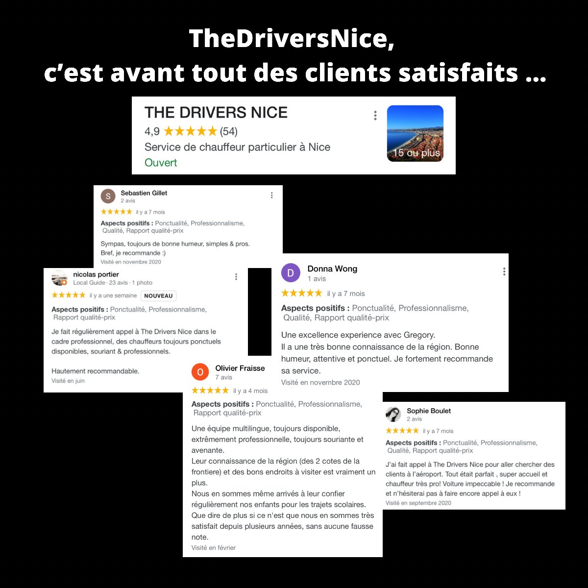Parce que nous avons fait de la satisfaction de nos clients une priorité. 
#Rigueur, #ponctualité, #bonne humeur et #professionnalisme sont les valeurs essentielles de TheDriversNice. 

#vTc #chauffeurs #Nice #Frenchriviera #TheDriversNice