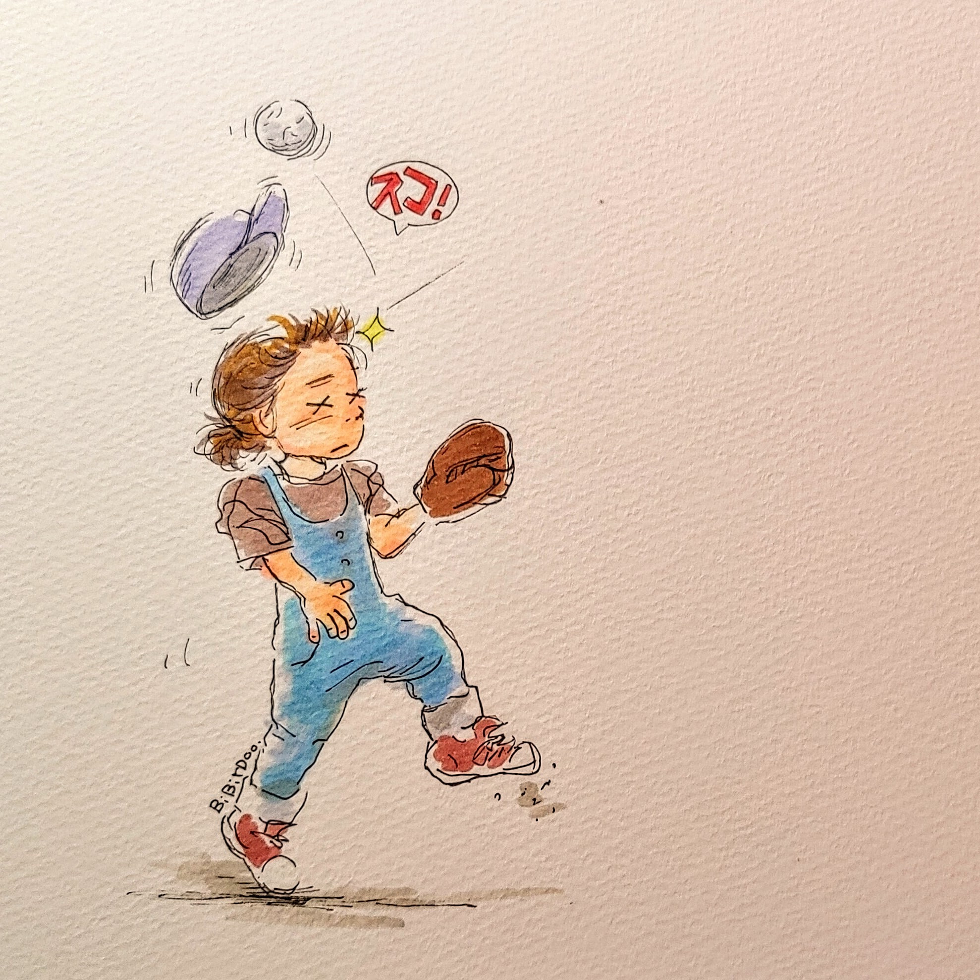 تويتر ビバドゥ على تويتر こないだ キャッチボールをしたとき １球目から おでこにくらった 一生懸命ボールを見ようとした 結果です 決して下手くそなわけではありまs キャッチボール グローブ Yardbirds 野球好き Art Artwork Illumination 日常の