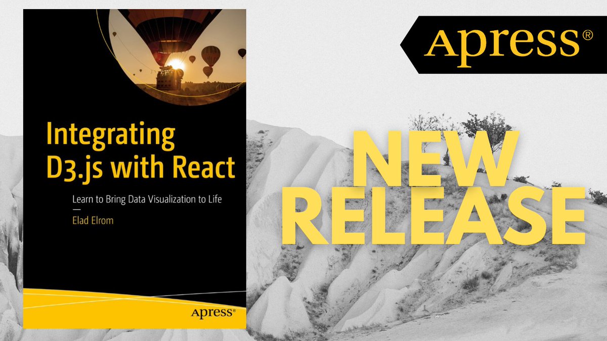 Take your storytelling to the next level using two of the most popular frameworks in their respective areas, #React and #D3, in <a href="/EliEladElrom/">Eli Elad Elrom</a>'s latest book. #datavisualization #webdev #webdevelopment bit.ly/3ctmfdP
