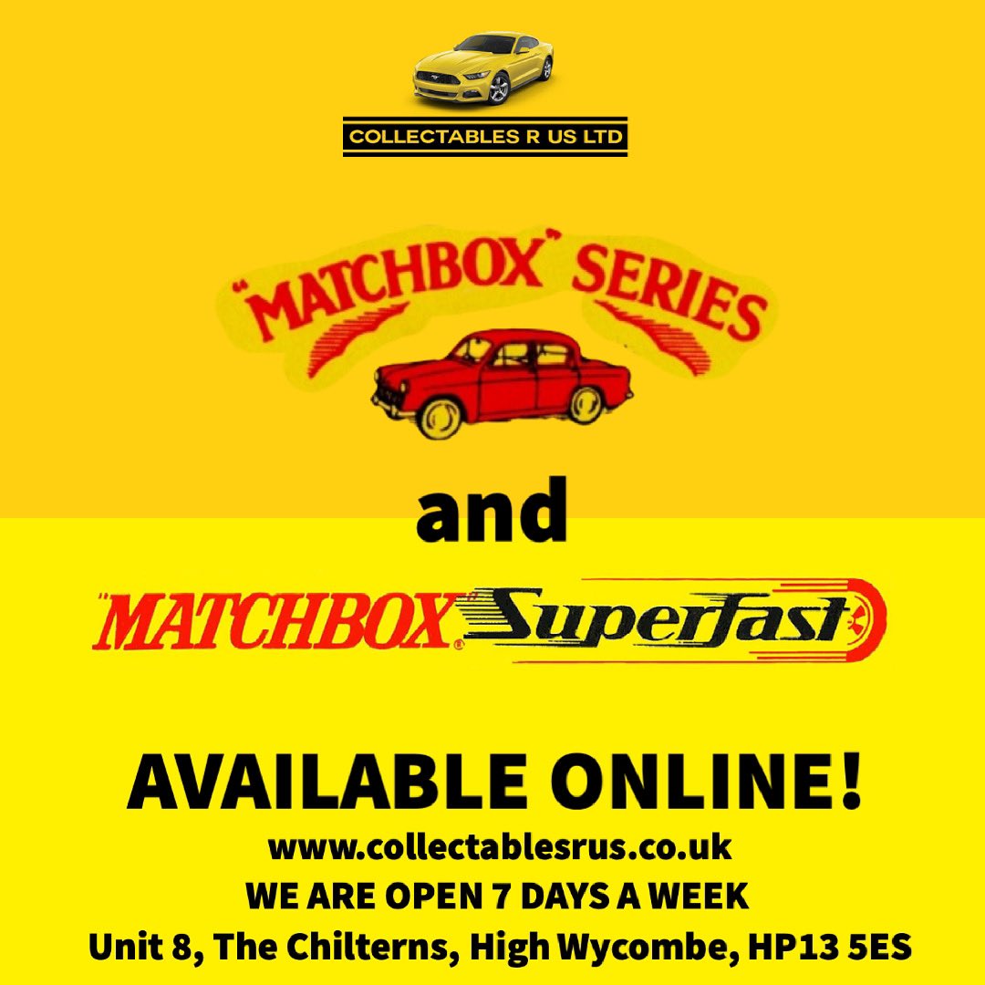 CollectablesUs's tweet photo. Matchbox Regular Wheels & Superfast - Available Online!
Regular Wheels:
https://t.co/OBHi4n3kl2
Superfast:
https://t.co/skKBXgw5Ro
#trains #railway #remotecontrol #modeltrainlayout #scalextric #diecast #matchbox #superfast #matchboxseries https://t.co/dNnanGEtiH