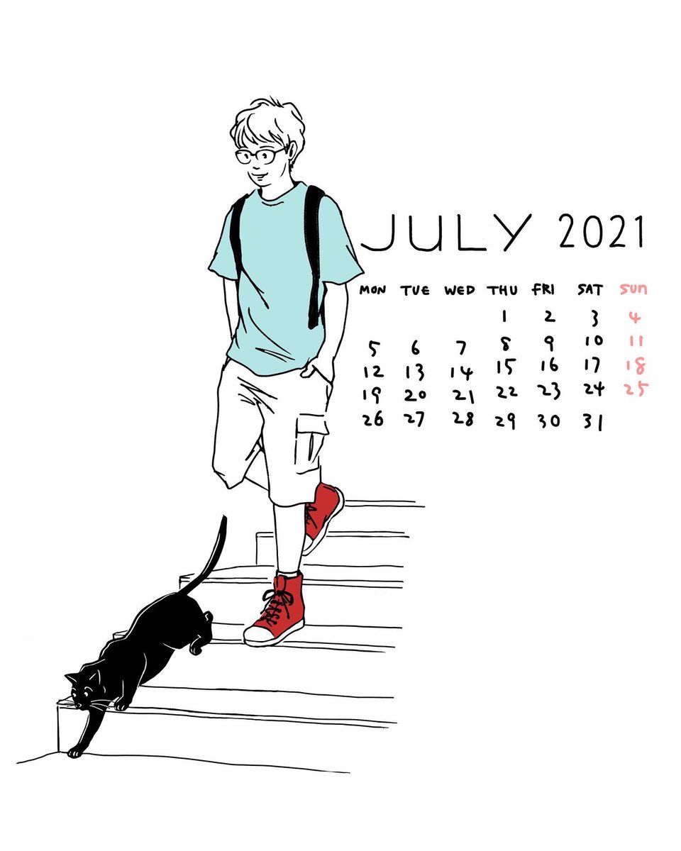 今月のカレンダー。
夏に向けて。
気に入って頂けたら、ぜひ☺️

#sayako_illustration 