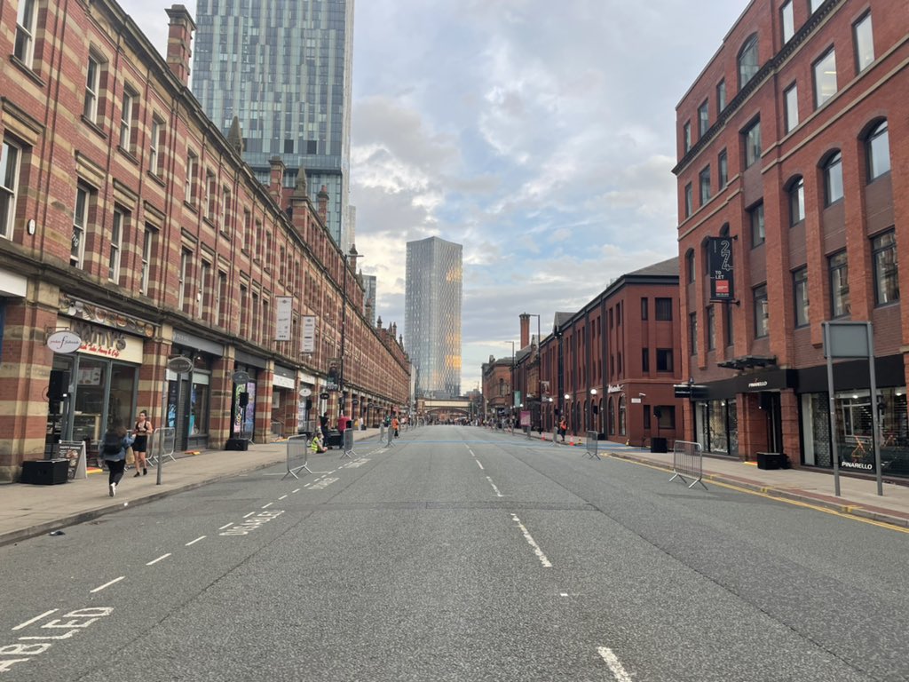 JonCalvert's tweet image. After a week rehearsing in @AOArena, we’ve closed Deansgate and ready to kick off @MIFestival with @terrain_BC 

A cast of 150, a 3 hour performance and lots of Manchester sun!!