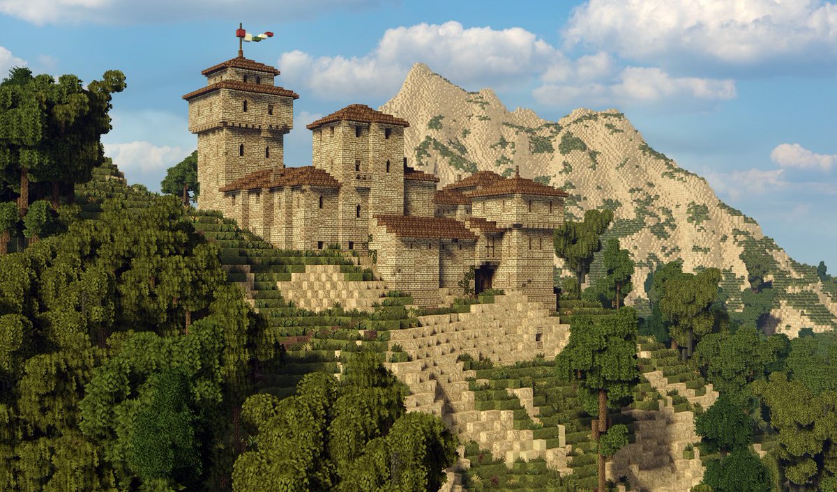 WesterosCraft's tweet image. *Newly completed project!*

Wyndhall, the seat of House Estren in the Westerlands—

Estren lands are home to the Pendric Hills, a notable gold mine in the Westerlands, and are located at the headwaters of the Tumblestone River.

#GameOfThrones #ASOIAF #Minecraft #MinecraftBuilds
