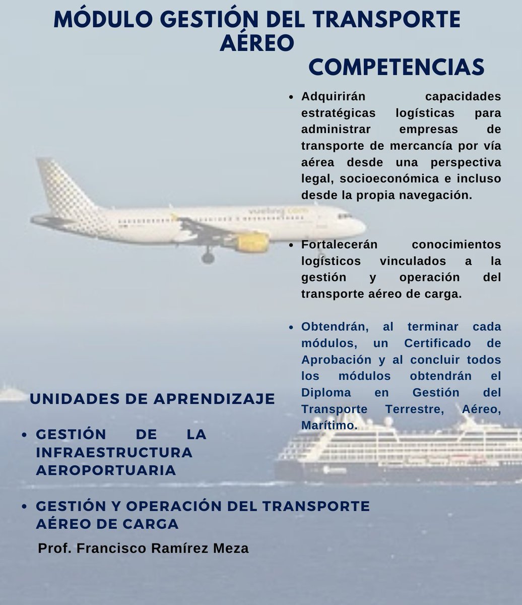 ¡Conociendo a los facilitadores del Programa de Estudios Avanzados en Gestión del Transporte 🚛✈️🚢! 

En esta oportunidad presentamos al docente del módulo en Transporte 🛩️