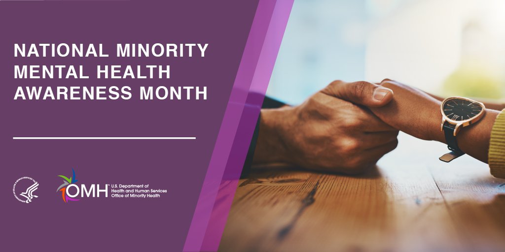 This #MinorityMentalHealth Awareness Month, join us in educating communities about trauma and mental health. Follow us all month long as we share resources to help racial and ethnic minorities and #AIAN manage emotional wellness: minorityhealth.hhs.gov/minority-menta…
