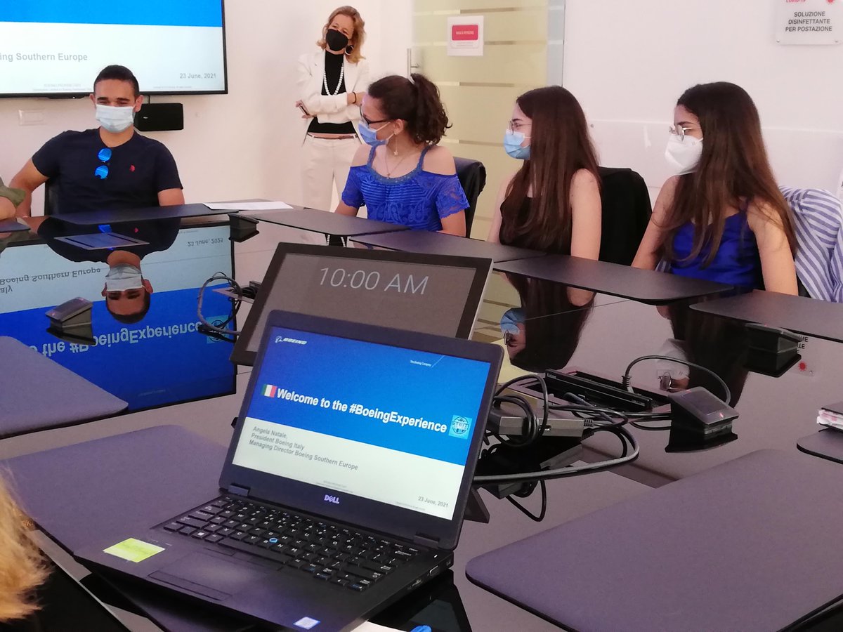 BoeingEurope's tweet photo. Students from the Apulia region in Italy visited our Rome office this week. 

They won the #STEM4Future educational programme we sponsor by planning the most ideal travel route through places that represent world excellence. 

What locations would you select? https://t.co/XpecjgQHuv