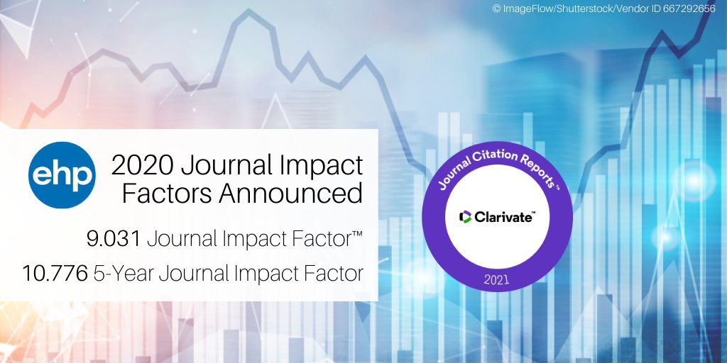 The latest #JCR ranks EHP 10th among 203 public, environmental, and #occupationalhealth journals. Learn more about our research landscape and new Impact Factors ➡ bit.ly/3wVuOWy #JournalCitationReports #PublicHealth #EnvironmentalHealth #JournalImpactFactor