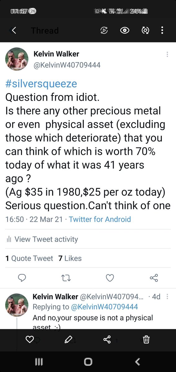 KelvinW40709444's tweet photo. @Ph03n1x21215191 @CyberSystemics @redpillbeast @susananderton5 @BotBrigade @Asset_47 @Fynnderella1 @Mordrake6 @TheOldManofthe3 @Viktor28861363 @TheNewAmerica77 @HeisembergC @heatherpayne888 @RightsSpiritual @stackshiny @FlorijnDeGraaf @KirkLaz10378533 @SteveGreaves9 @DatCryptoBoi @JosephLariccia1 @AfricanDNetwork @truthbotanarchy @lovebot @SugartitsCrypto @EbonyGodKing @Bitmarten1 @AmukelaniMaluks @Laura_00007 @richardquest @jaketapper @wolfblitzer @bob_for_honour @SpeakerPelosi @camanpour @WSJ @FogofWarz @frizbninja2 @Platinum_Gloves @masseberg @ardillanapoles @yukon_aka @GautamK95877521 @jpchapela @Khadija71628947 @AkandMoon @cynthiamckinney @silver_chiquita @ANTIS0CIALB0Y @albertherne @jack #silversqueeze 
Fun times with #S230JackSpratt and #ElonMusk 
Didn't want to bore you through it because #silver is precious. 
And shiny 
Wonder how much #ElonMusk needs for them EVs,rockets🤔
#wallstreetsilver #getsilver #SilverRaid #silverismoney #goldsilverbets #SilverBacks https://t.co/cpS654gQ9L