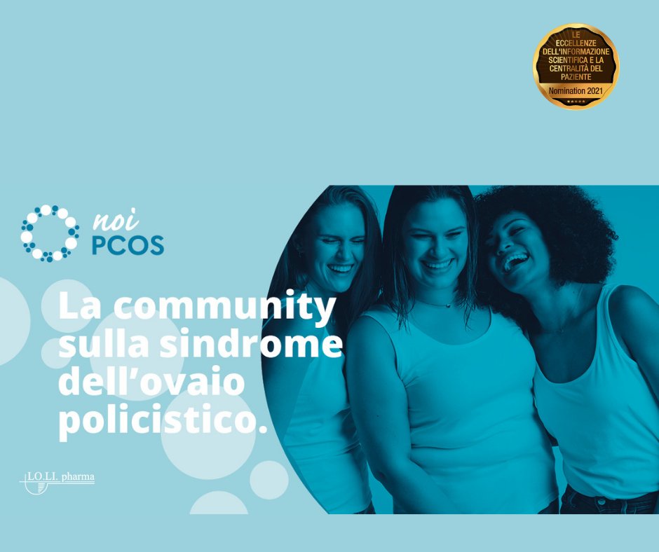 NOMINATION 2021 
NOI PCOS “La community sulla sindrome dell’ovaio policistico”
➡Categoria: Informazione Scientifica Tradizionale di Lo.Li Pharma 🔎lnkd.in/de_7vs9
#EccellenzeIS21 #premioeccellenze
<a href="/DottNet/">DottNet</a> <a href="/Merqurio/">Merqurio Group</a> <a href="/InfoSIMG/">SIMG</a> <a href="/Cittadinanzatti/">Cittadinanzattiva APS</a> <a href="/FNOMCeO/">FNOMCeO</a>