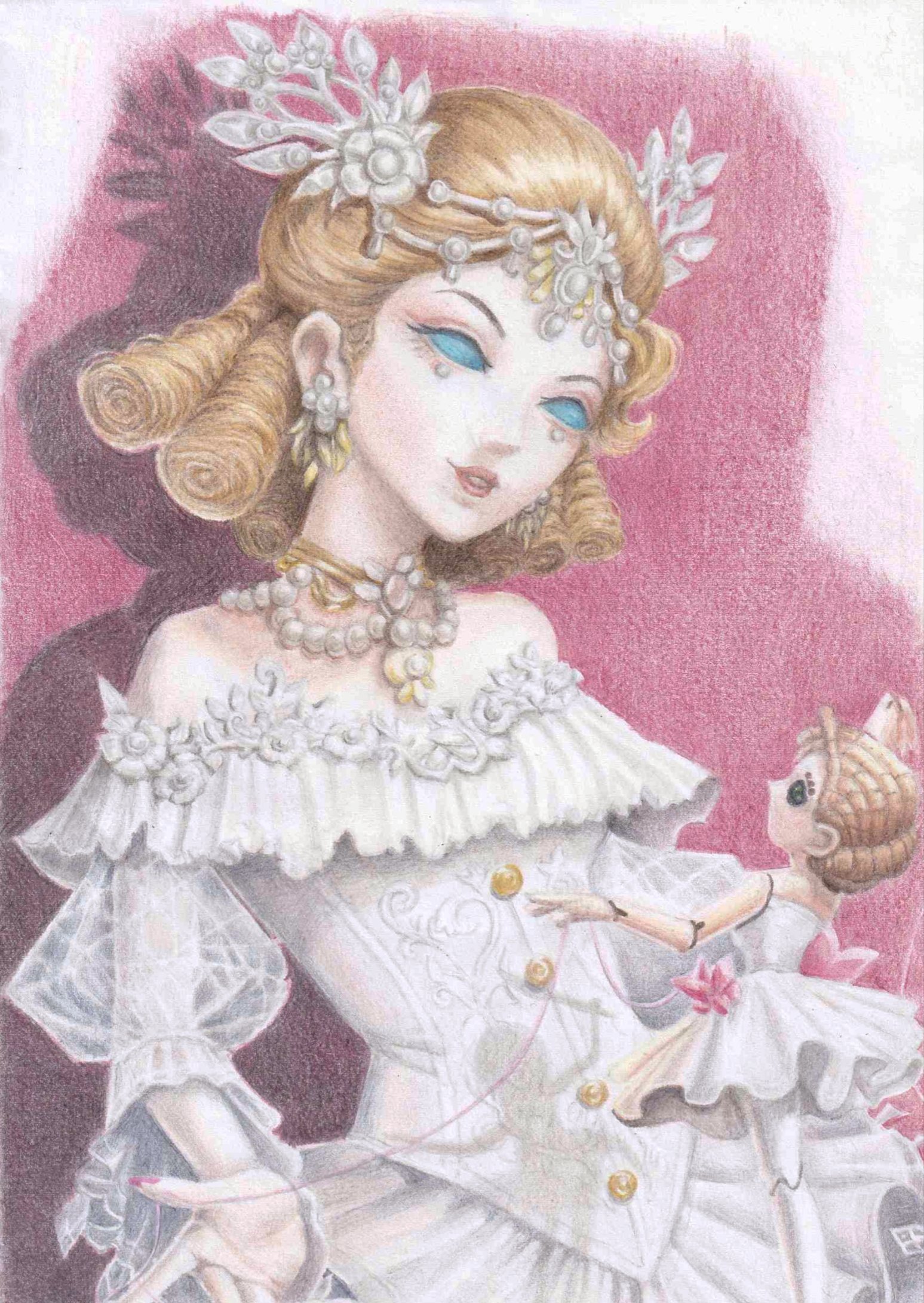 Mayumi 色鉛筆画家 完成とします Identityv 第五人格 には 可愛いキャラクターが沢山いるらしく 娘達お気に入りのゲームです それにしても 難しかったーー 自己採点65点 色鉛筆画 Identityv 第五人格イラスト マリー 模写 苦手