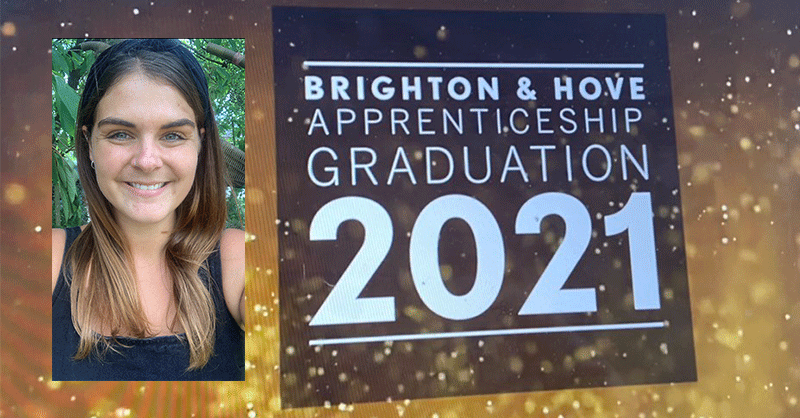 unibrightonbiz's tweet photo. Well done to Rachel Gumbrill for her hard work in her Teaching Apprenticeship.
Rachel was nominated for the Above and Beyond Award at the @sctp_network Online Apprenticeship Graduation Ceremony 2021.
#AppGrad2021 https://t.co/jVMLVsag55