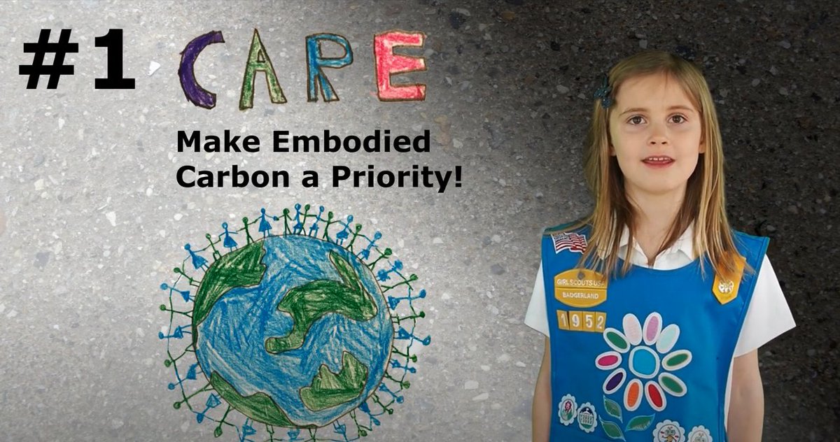 Local Girl Scouts did an adorable and compelling video about low-carbon concrete options. Definitely check it out. And help me share the video widely so that everyone hears their message. daneclimateaction.org/OECC-Blog/Girl…
#CleanEnergyFuture #EmbodiedCarbon