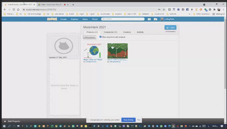 Coding4KidsIRAQ's tweet image. How a great day spend with #MyCodeClub members from 🇮🇶 Iraq and other countries #MoonHack2021 @scratch @CodeClubWorld @CudeClubAus