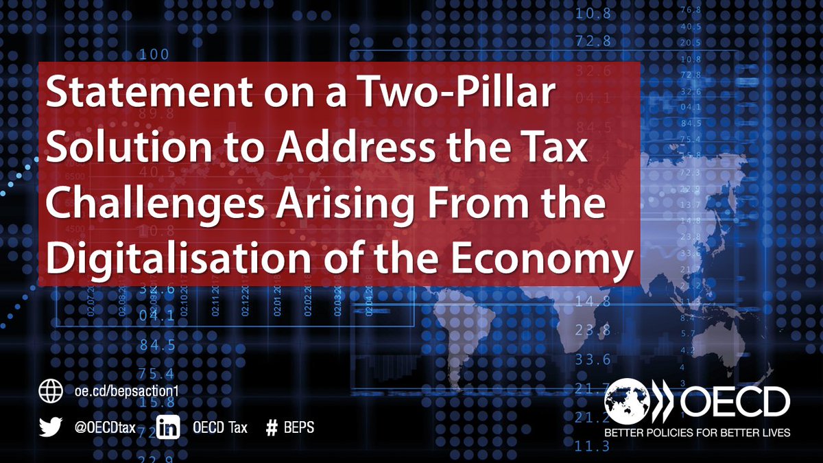 [NEWS] 130 countries and jurisdictions join bold new framework for international tax reform.

🗞️ Read more ➡️ bit.ly/3dz19v4

#BEPS #OECD #G20Italy #tax