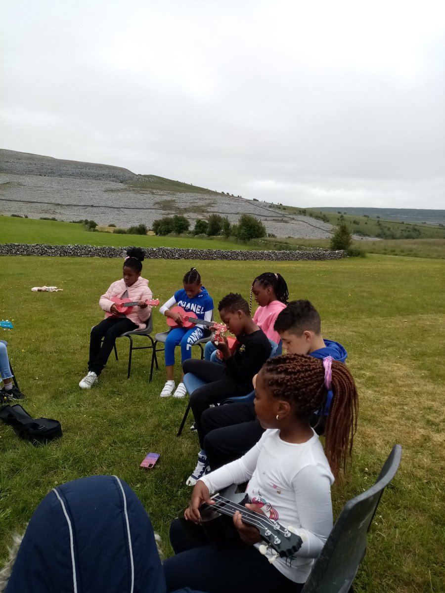 Body percussion, ukelele and singing facilitated by excellent colleagues from <a href="/MusicGenClare/">MusicGenerationClare</a> rounds off a brilliant day of creativity and wellness in the Burren for this group. Looking forward to next week's sessions already. #partnership #youth