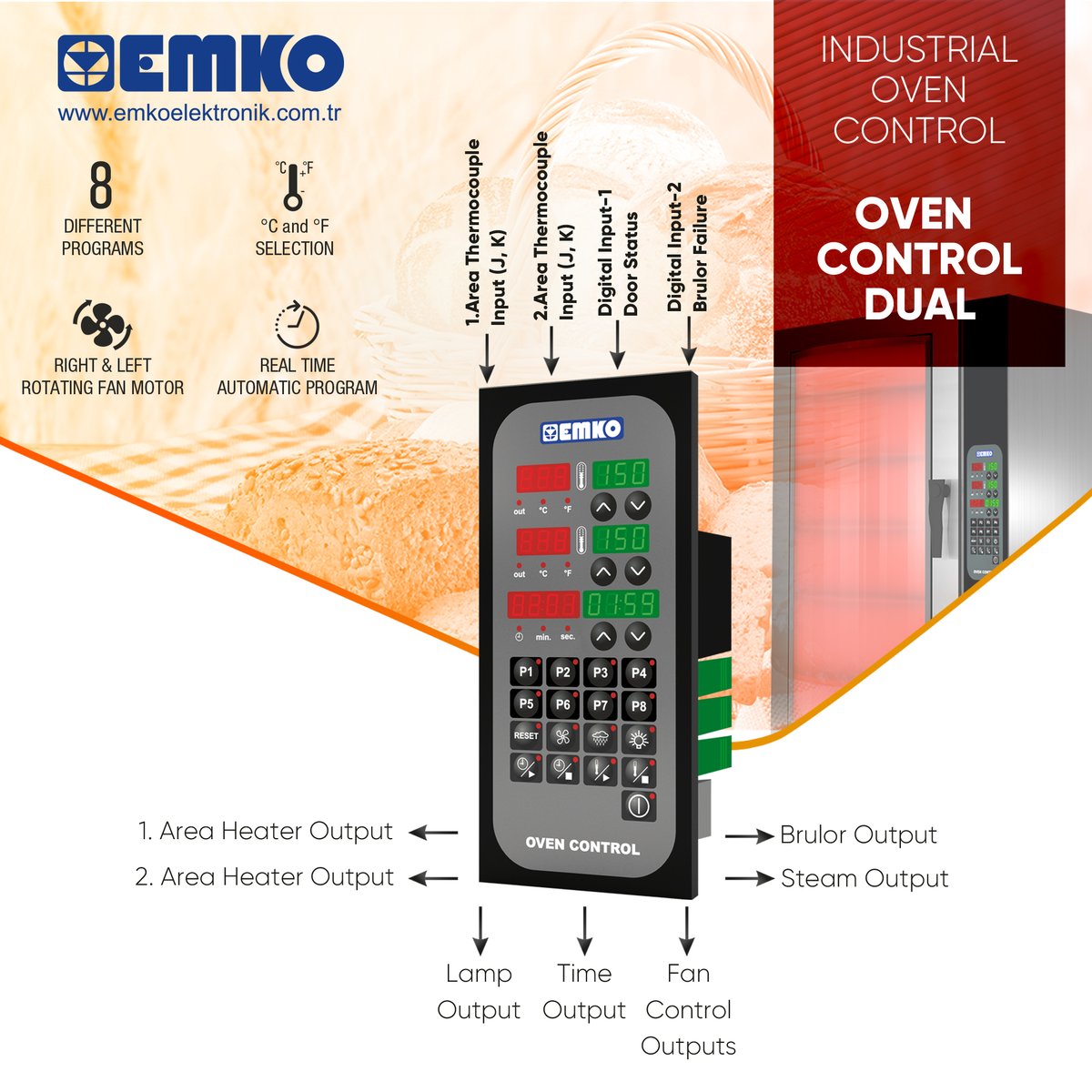 EmkoElektronik's tweet image. Industrial Oven Control

Oven Control Dual
Oven Control Single

#processcontroller #endüstriyel #fırınkontrol #heating #cooling #industrial #electronic #technology #tech #industrialelectronic  #oven #ovencontroller #single #dual #temperature #temperaturecontroller