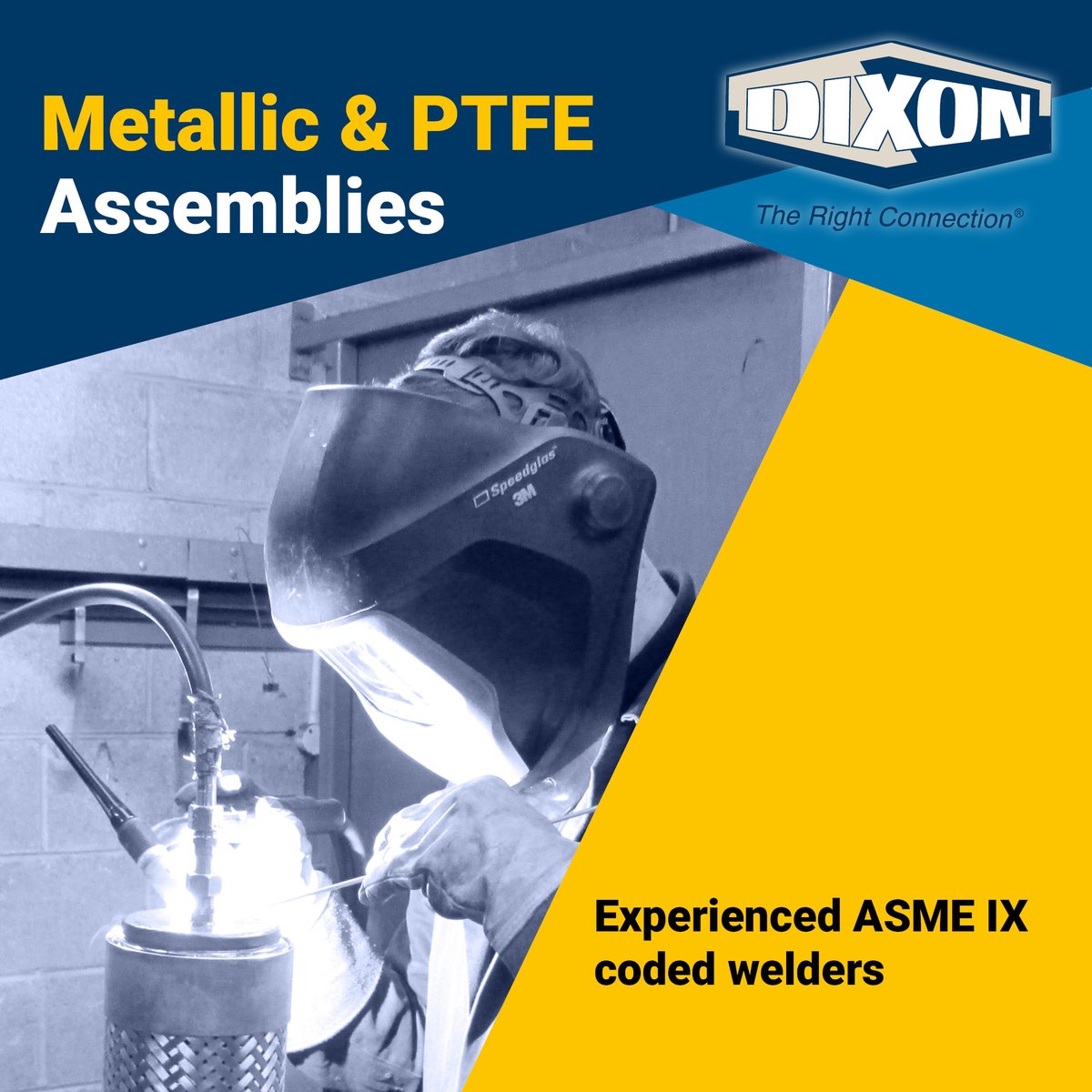 dixon_eu's tweet photo. Dixon offers a variety of metallic hose with a selection of end fittings and fabricated options. All our expertly trained welders have extensive experience in the safe welding of pipework, hoses and pressurised systems and are coded to ASME IX.  https://t.co/IbXDjPZ3xR https://t.co/zodeEmM7Rg