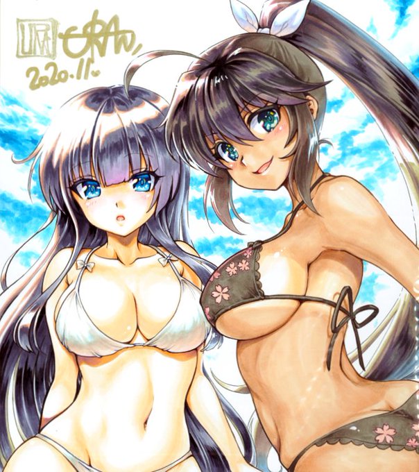 今日の色紙290日目
閃乱カグラの焔と斑鳩です。

#描いた色紙なるべく毎日アップする
#コピック #アナログ絵 #焔 #斑鳩 #閃乱カグラ 