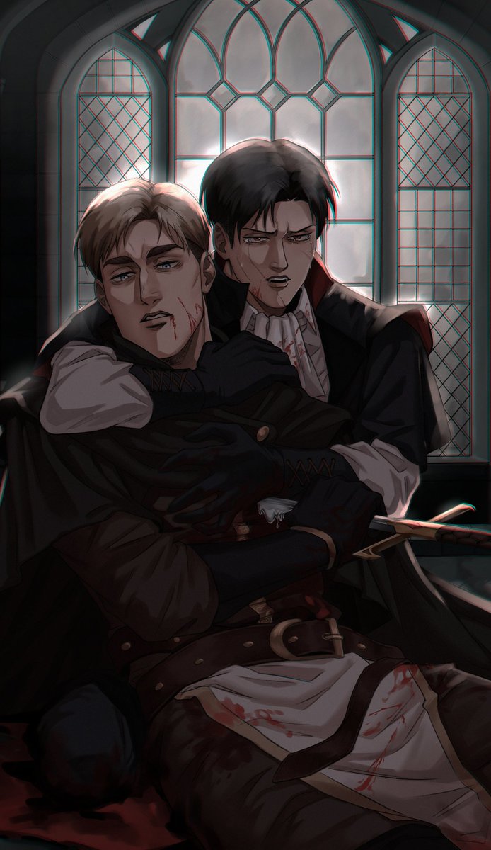 Commission fantasy/medieval au🧛‍♂️
#eruri #エルリ