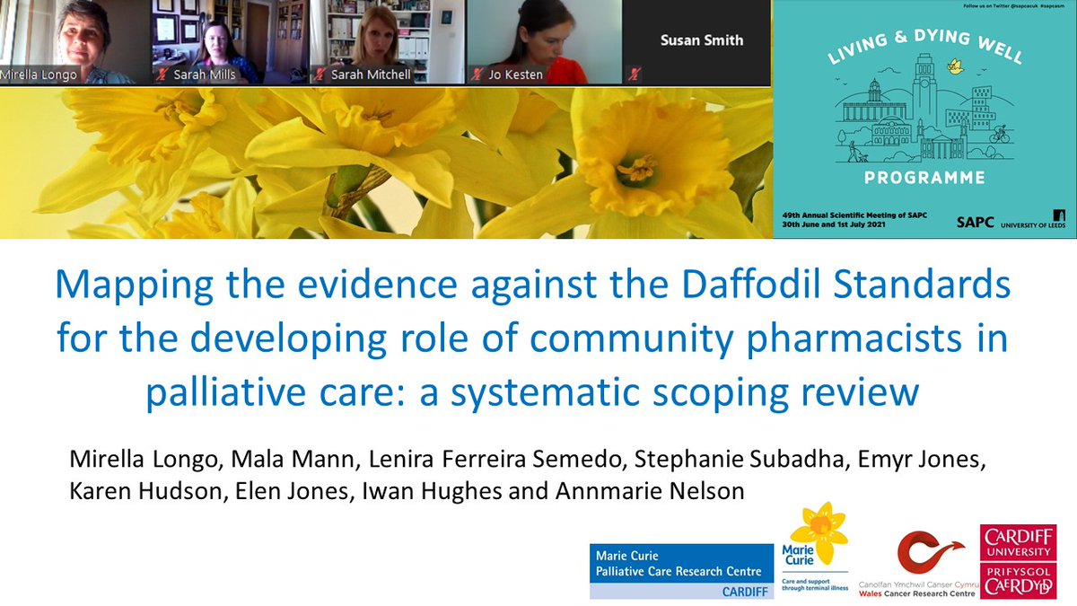 So happy to be able to present our scoping review around the role of Community Pharmacist (CP) in Palliative Care at <a href="/sapc/">Scott Collins</a> <a href="/annmarienelson0/">Annmarie Nelson</a> <a href="/SysReviews/">Mala Mann MCLIP</a> <a href="/MCPCRCCardiff/">Marie Curie Research Centre, Cardiff</a> <a href="/DPMRes/">DPM</a>