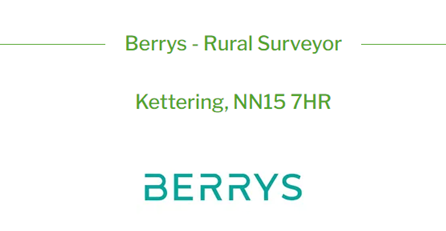 alicedesoer's tweet photo. Berrys is seeking an ambitious, RICS qualified Rural Surveyor to join their Kettering office and take on a varied role with a wide range of professional work. See RuralPro Jobs for more details https://t.co/HpzGaHtyfh https://t.co/dFpocoIUDW