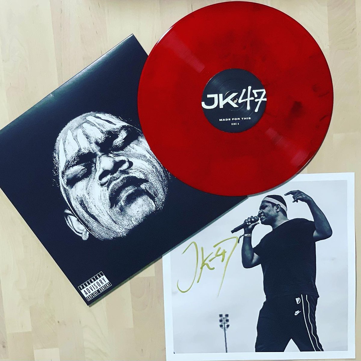 WaxxLyrical's tweet photo. JK-47βs most excellent debut album βMade For Thisβ is our July #ROTM. Exclusive pressing on black inkspot on red marble, remastered for vinyl, individually numbered and comes with a signed photo print. Join the club now to nab a copy! https://t.co/wSYqwM55Ae
#vinyl #jk47 https://t.co/hNBDHu0KDk