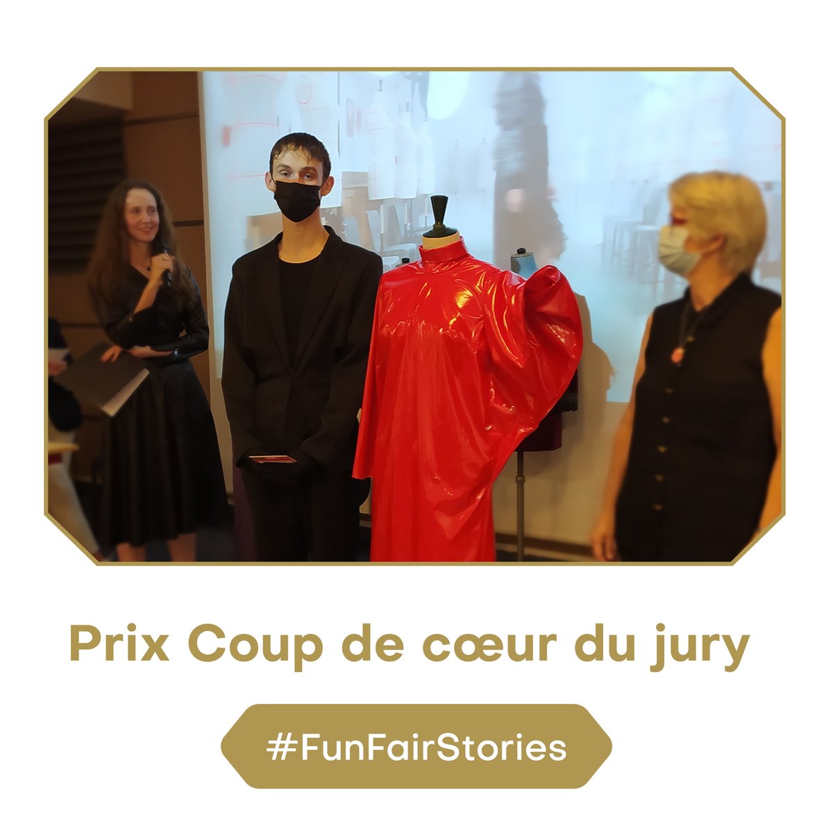 albertdemun's tweet photo. 👗 🎉 🥂 Remise des Prix du défilé #FunFairStories à l’amphithéâtre de l’établissement.
👏 Bravo à tous les lauréats :
🏆 Prix coup de coeur Kobe Fashion Institue : Nathanaël Prevost (Ecamod)
🏆 Prix coup de coeur du jury : Brice Roulance https://t.co/Z8Klxixc4i