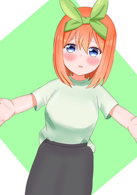 ゆきだる@イラスト修行さんがTwitterに投稿した中野四葉(五等分の花嫁)のイラスト。