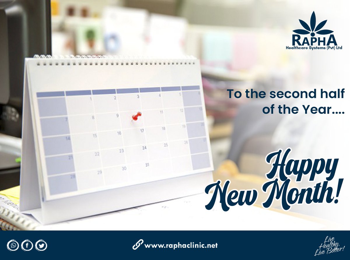 Happy New Month! Wish you the best in the second half of the year. Remember to stay safe, #COVID19 is real!

#NewMonth #HelloJuly #July2021 #NewMonthNewGoals #NewPage #Goals #MidYear #ThirdWave #CovidCases #RaphaCares