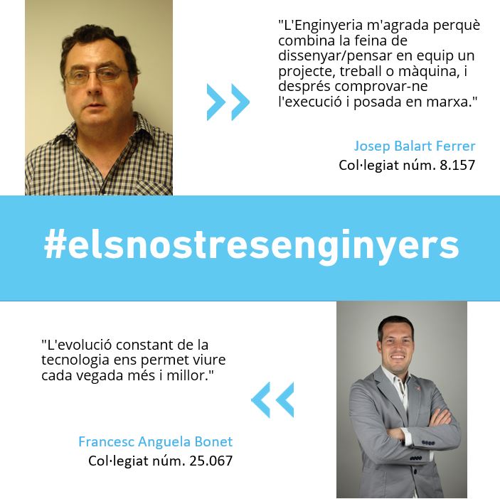 CETITINFO's tweet photo. 🔗➡️ #Elsnostresenginyers Avui us presentem a
- Josep Balart Ferrer 
- Francesc Anguela Bonet
👉Tota la informació ℹ️ https://t.co/O1xSeutbF2
#EnginyersTarragona #cetit #enginyeria #somenginyers #somenginyeres https://t.co/te5fyMdeuZ