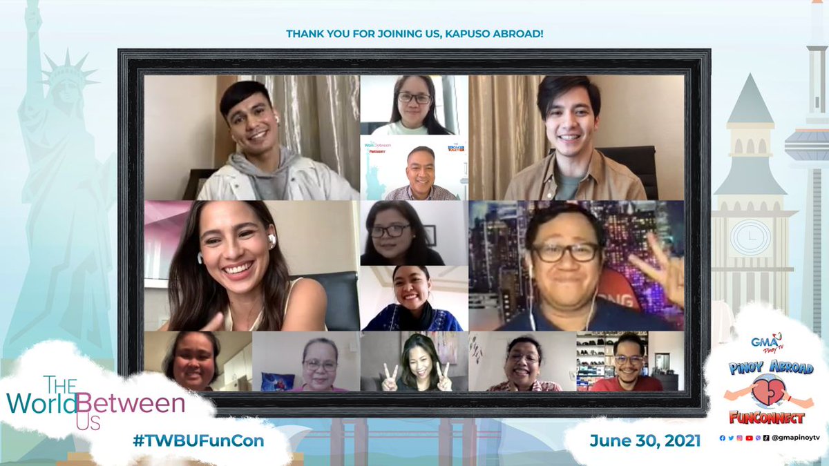 gmapinoytv's tweet photo. Salamat po sa lahat ng nakisaya sa ating #TWBUFunCon kahapon kasama sina @aldenrichards02 , @jascurtissmith , @akosimangtomas at @amazingbetong ! Huwag po natin kalilimutang panoorin ang world premiere ng "The World Between Us" ngayong July 5 sa GMA Pinoy TV! https://t.co/4OR4DlGoRJ