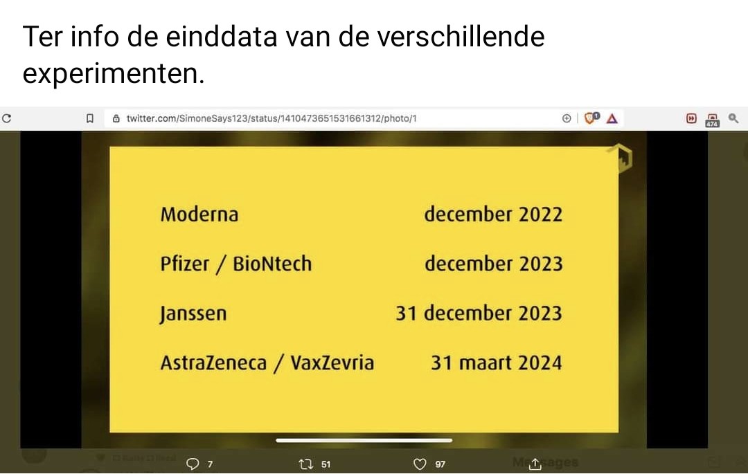 Fransje53229178's tweet photo. Je bent dus gewoon #proefpersoon
Ze testen het gewoon op mensen!!
Waarom laten we ze dit duivelse spel gewoon door spelen?? Ze zijn uit op onze levens, op de angst van velen (gezien de #prik_bereidheid) en daar #voeden zij zich mee. En wij laten dat gewoon toe! Genoeg is genoeg! https://t.co/fvhkTN9xQi