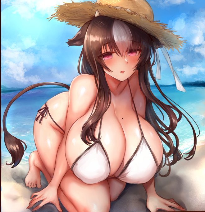 FANBOX7月特典更新しました!
白ビキニな牛お姉さんです!
裸差分とかおまけ程度の母乳差分とかあるので是非～
https://t.co/pJ53riIKcK 