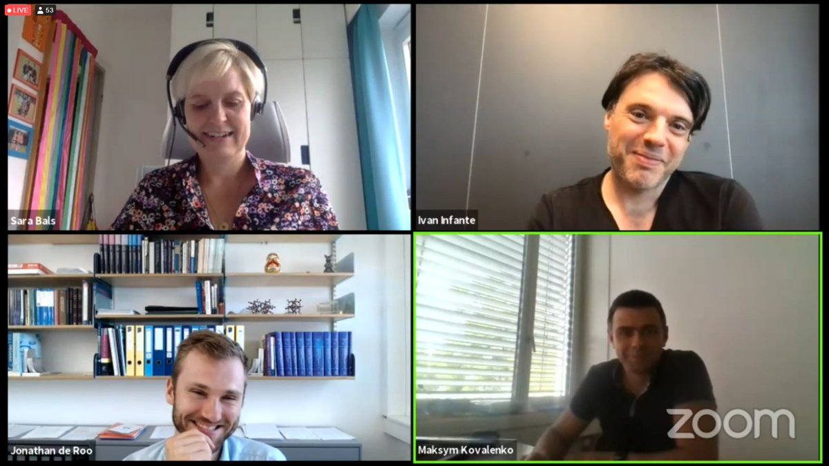🔹Sara Bals (<a href="/EmatSarabals/">Sara Bals_EMAT</a>), Ivan Infante (<a href="/ivaninfante76/">Ivan Infante</a>) &amp; Jonathan de Roo (@jonathan_deroo) have been on the stage at the Internet NanoGe Conference on #Nanocrystals 🗣️🔗nanoge.org/iNCNC/

 ➡️ Session led by Maksym Kovalenko <a href="/mvkovalenko/">Maksym Kovalenko</a> (<a href="/KovalenkoLab/">KovalenkoLab</a>)