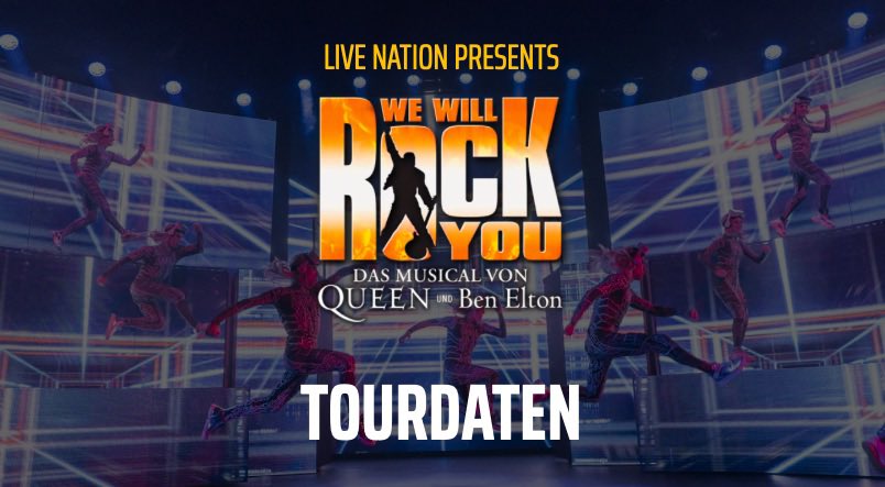 The production of We Will Rock You in Germany, Switzerland and Austria has rescheduled it dates and routing for the 2021 and 2022 tour. Details @ queenonline.com/wwry/news/resc… #wwry