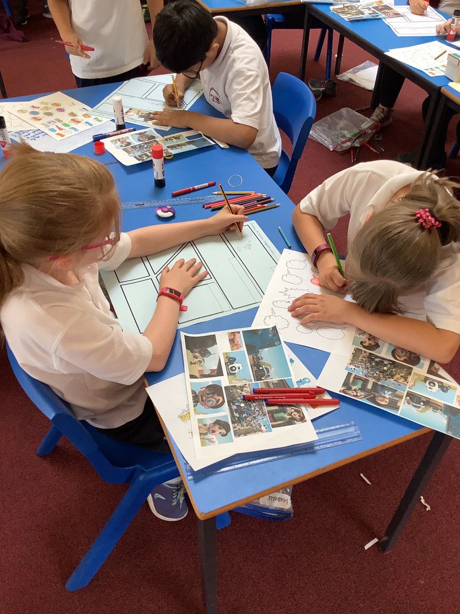 TyntesfieldLC's tweet photo. Practising our summarising skills by retelling the main events of a story using a comic strip. https://t.co/iqlzPM6JF8