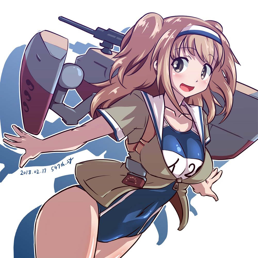 大鳳(艦これ) 「過去絵の再掲で大鳳さんと伊26さんを描いた気になっておきましょう... 」|547th_syのイラスト