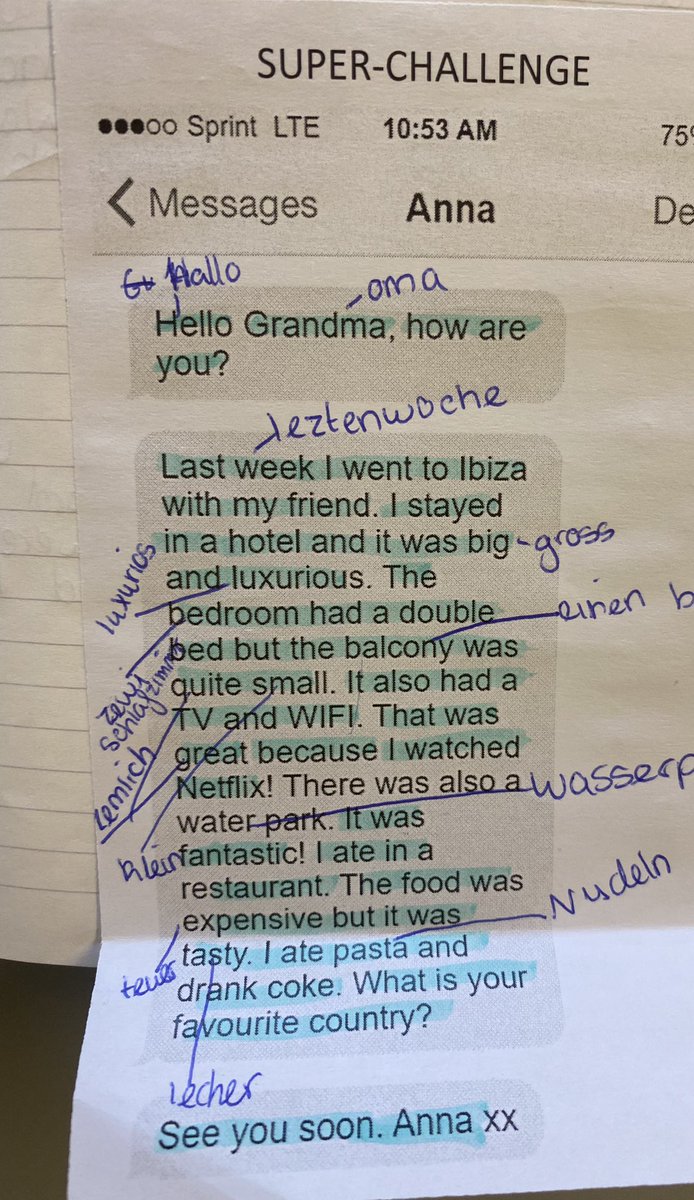 jandrewsmfl's tweet photo. Fantastic translation work into the past tense by 8y German this morning! Outstanding engagement online too 😍🙌🏽 #bethebestyoucanbe #germanists https://t.co/bdiEX4yu1X