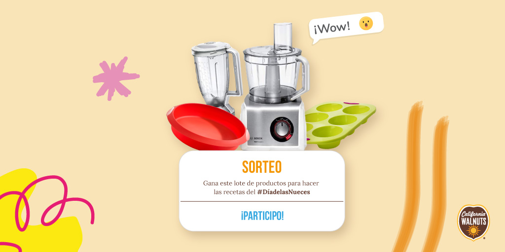 NuezCalifornia's tweet photo. Este domingo es el #DíadelasNueces 🎉 @CocinaParaTodos @megasilvita y #TicTacYummy nos harán unas #recetas MUY DULCES 😋 ¡Participa y consigue este lote! 👇
1⃣ Síguenos en @NuezCalifornia 
2⃣ RT
3⃣ Etiqueta a 1 amigo (las veces que quieras)
⏰ Finaliza el 8/7/21 🍀 https://t.co/ltnoVotORl