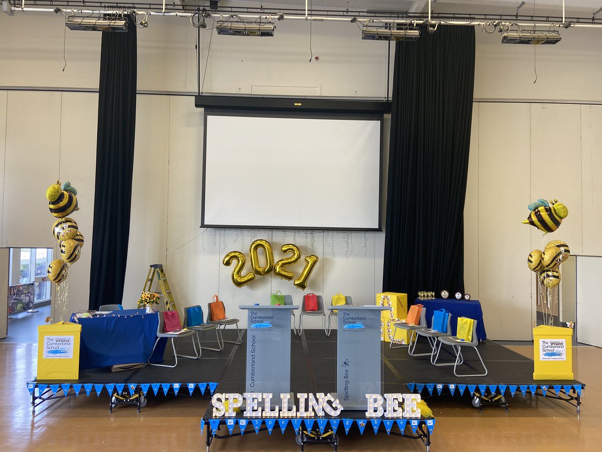 The stage is set for our end of term Spelling Bee competition