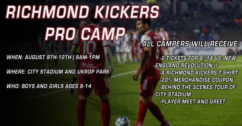 RichmondKickers's tweet photo. An opportunity to train like the pros and so much more!

Register now and book your spot! We can't wait to see you there!

#UpTheRoos🦘