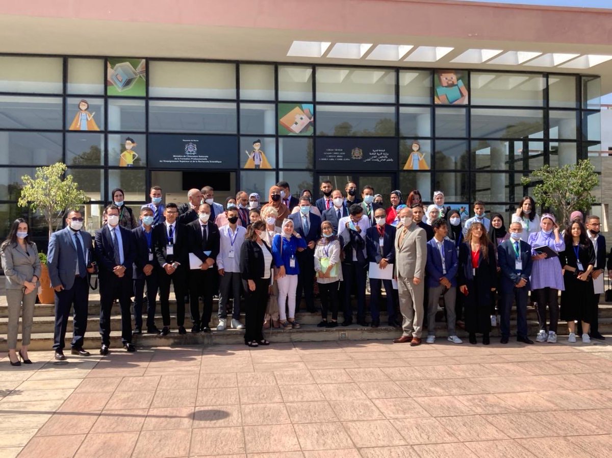 MnMerethe's tweet photo. 1ère Rencontre Nationale du Conseil des élèves. Echange interessant avec M. le Ministre @MarocEducation. Confirmation de l’engagement des jeunes leaders pour la promotion de la tolérance, le civisme et la citoyenneté en milieu scolaire #APT2C @PNUDMaroc #arrabita https://t.co/N92fjln0sn