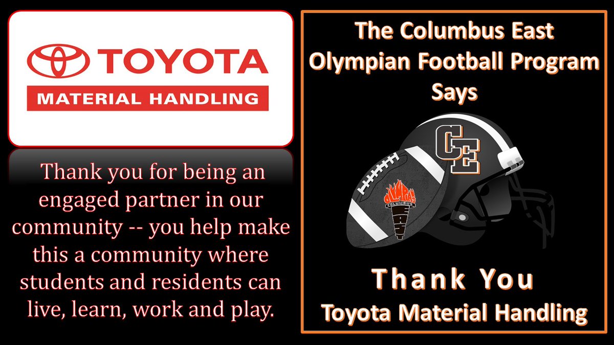 Dennis Pierce (@coachp12) on Twitter photo Thank you Toyota Material Handling for allowing the East football program to use your weight room facility. Very grateful!
“Life’s most persistent and urgent question is, What are you doing for others?” — Martin Luther King, Jr. <a href="/CEHSCoachVogel/">Eddie Vogel</a> <a href="/EastOlympiansFB/">ColumbusEastFootball</a> <a href="/bret_bruin/">Bret Bruin</a> Thank you Toyota Material Handling for allowing the East football program to use your weight room facility. Very grateful!
“Life’s most persistent and urgent question is, What are you doing for others?” — Martin Luther King, Jr. <a href="/CEHSCoachVogel/">Eddie Vogel</a> <a href="/EastOlympiansFB/">ColumbusEastFootball</a> <a href="/bret_bruin/">Bret Bruin</a>