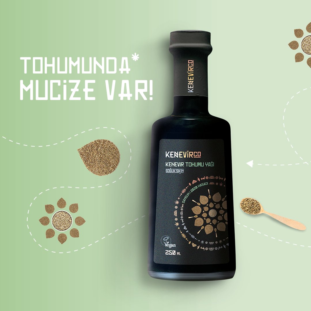 KenevirCo's tweet photo. Merhaba! Bu şişenin içinde; Vegan diyetine ya da güzellik reçetene ekleyebileceğin doğal bir mucize var: Kenevir Tohumu Yağı.

#KenevirCo #KenevirTohumu #KenevirTohumuYağı #Protein #Enerji #Vegan #YüksekBesinKaynağı https://t.co/9y9wOi69kY