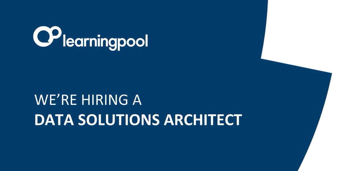 LearningPool's tweet image. We're looking for an experienced Data Solutions Architect to lead the design process for Learning Pool. This is an exciting time to join a growing business putting #data at the heart of a successful #product suite, apply now: hubs.ly/H0RnWMX0 #jobs #careers #solutions