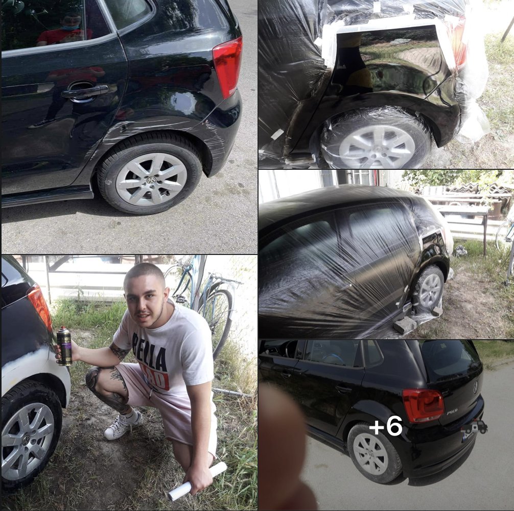 batekiko's tweet image. НИКОГАШ не сум рекламирал на твитер, ама морав.
Детево од Ѓорче си нашло културен и поштен начин да си заработи некој денар со фарбање и корегирање на коли со боја-спреј и со невероватни резултати на крај... КОЈ ИМА ПОТРЕБА БАРАЈТЕ ГО МАРТИН НА ФБ...браво!! РТ добредојден