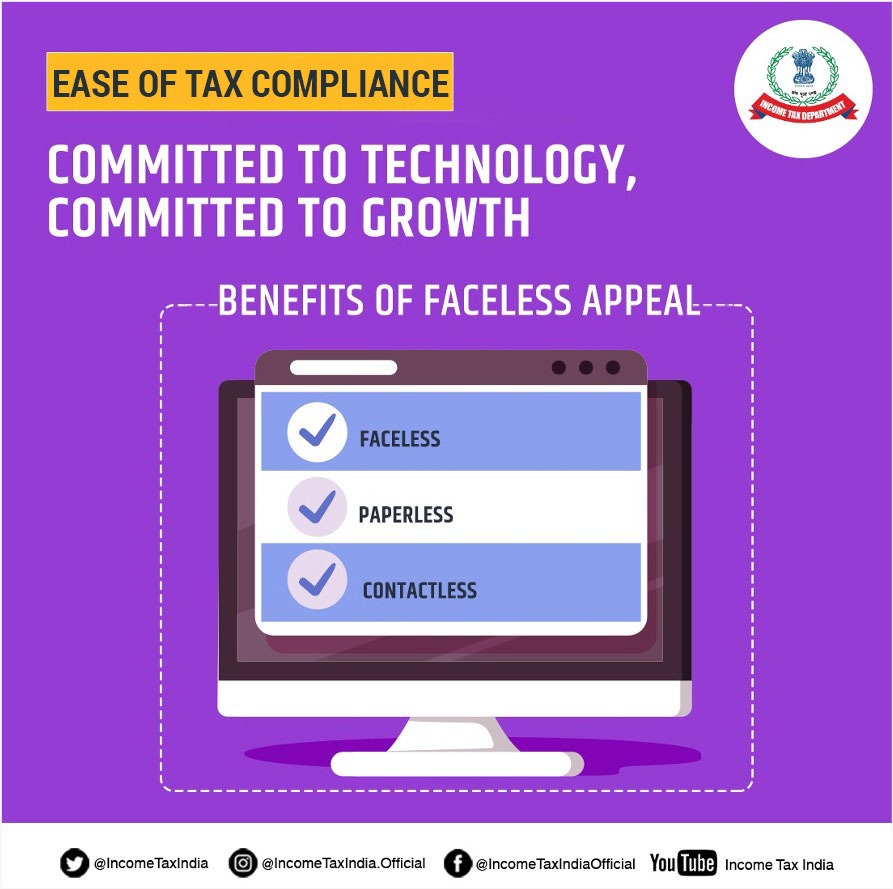 #DigitalIndia facilitating infinite possibilities in service delivery through technology!
The Income Tax Department also leveraged technology effectively & introduced the #FacelessAppeals Scheme for a more efficient & transparent tax administration & enhanced taxpayer services.