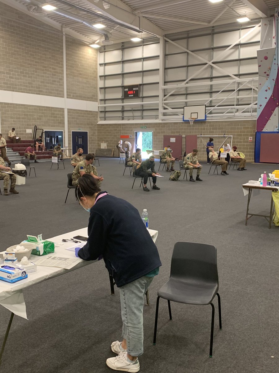 anne_rutland's tweet photo. What a lovely way to spend the day, vaccinating our amazing armed forces. Keeping them safe so they continue to keep us safe @Team_ESNEFT https://t.co/hV9OwXV5R3