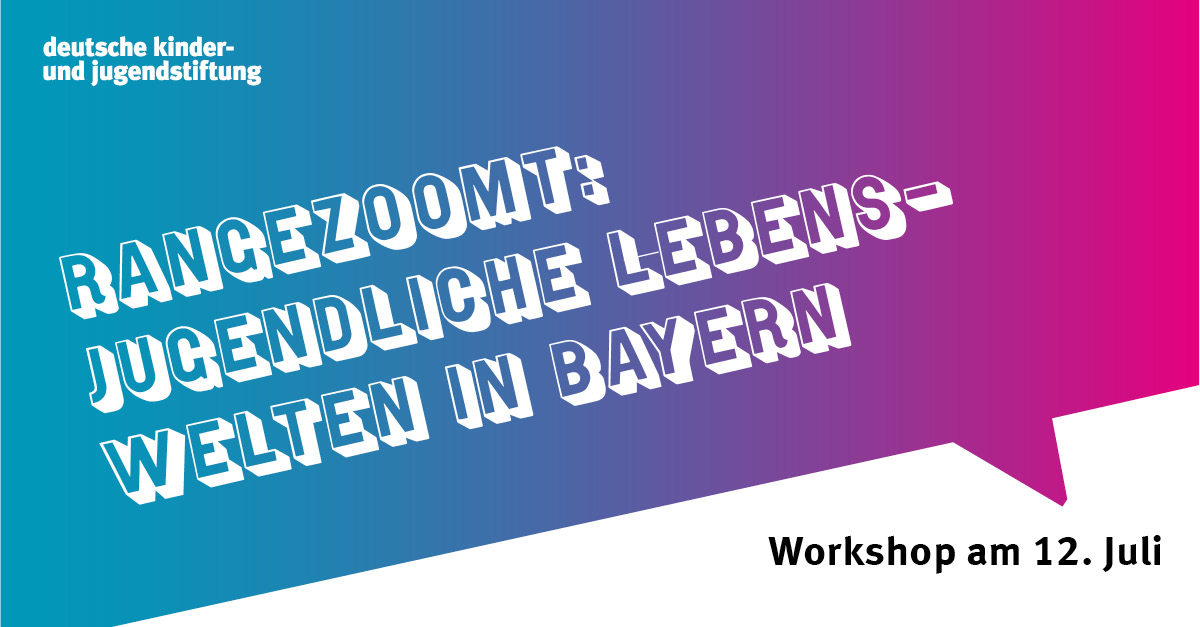 Was brauchen Jugendliche verschiedener Lebenswelten in #Bayern?
Online-Workshop #rangezoomt am 12.07. um 13:30 für Fachkräfte aus #Jugendhilfe, Bildungspraxis und -verwaltung mit den Ergebnissen der aktuellen #SINUS-Jugendstudie.
#wirksamnahdran #dkjs
dkjs.de/rangezoomt