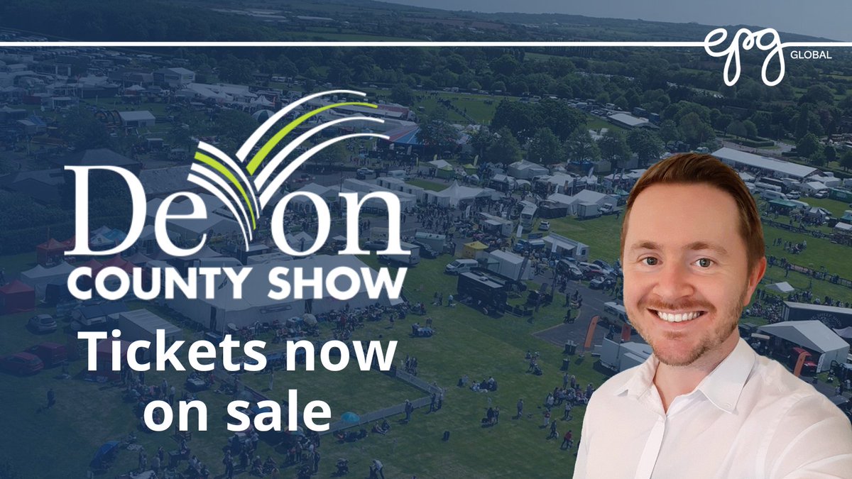 epgglobal's tweet photo. @DevonCountyShow starts tomorrow, and our Sales Manager Adam Nicholls will be there to talk about our wide range of extended warranty products. To book a meeting, please email adam.nicholls@epgglobal.com.

Tickets available here: https://t.co/KYfWXb8Ev1

#devoncountyshow https://t.co/DixgxFvO7V